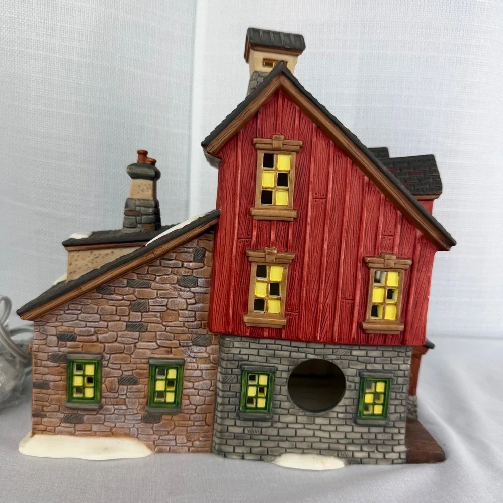 VTG Holiday Time Lighted Christmas Village Blacksmith